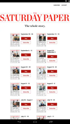 Subscriptions screenshot