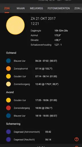 Sun Surveyor (Zon & Maan) screenshot