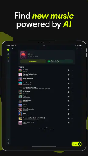 Swipefy for Spotify screenshot