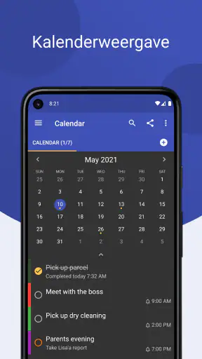 Tasks: takenlijst & taken screenshot