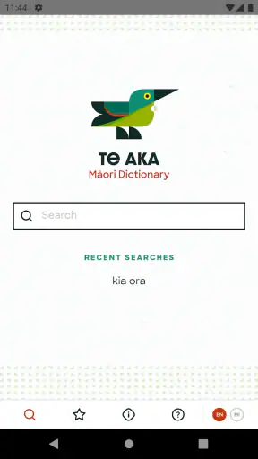 Te Aka Māori Dictionary screenshot