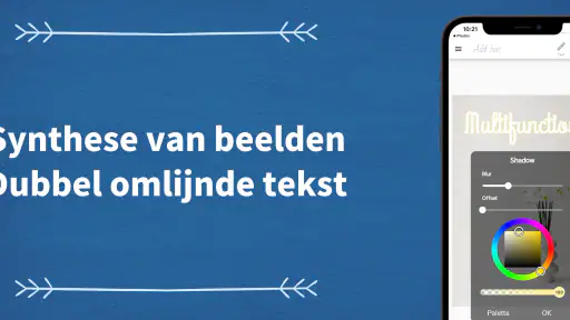 Tekst op foto toevoegen screenshot