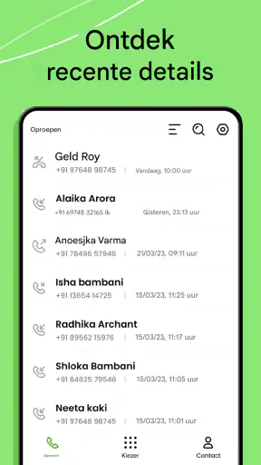 Telefoonkiezer - Contacten screenshot