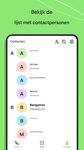Telefoonkiezer - Contacten screenshot