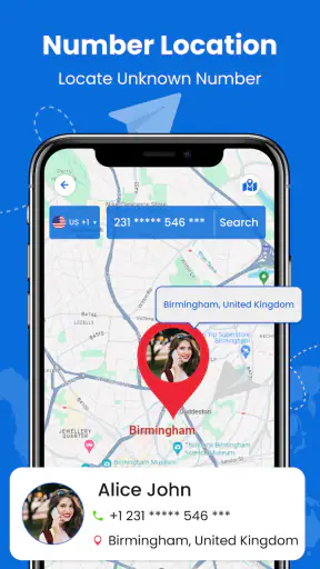 Telefoonnummertracker screenshot