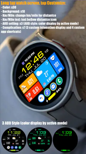 Tiles Window Watch Face NTV556 screenshot