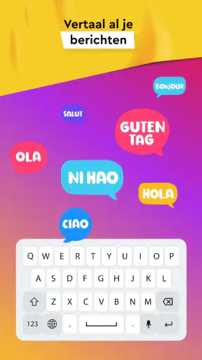 Toetsenbordvertaler chatten screenshot