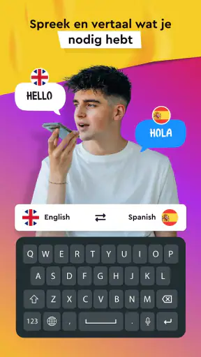 Toetsenbordvertaler chatten screenshot