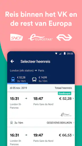Trainline: Treinreizen Europa screenshot