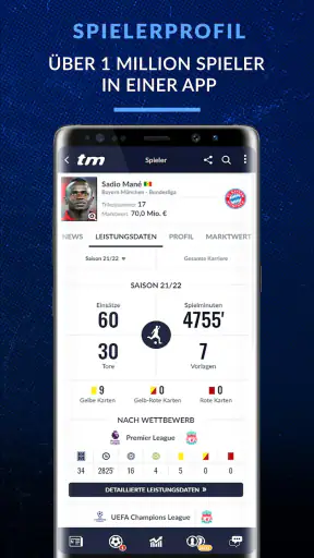Transfermarkt Fußballdatenbank screenshot