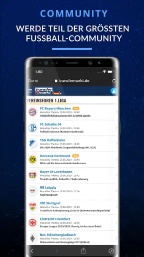 Transfermarkt Fußballdatenbank screenshot