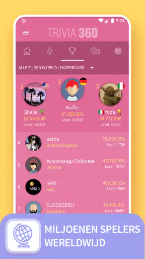 TRIVIA 360: Quiz spel screenshot