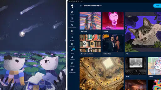 Tumblr—Fandom, kunst, chaos screenshot