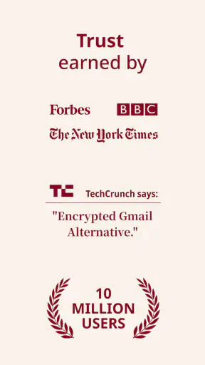 Tuta: beveiligde e-mail screenshot