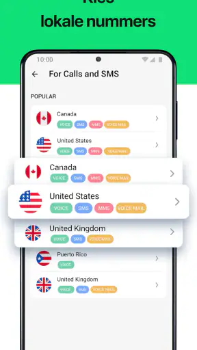 Tweede telefoonnummer krijgen screenshot