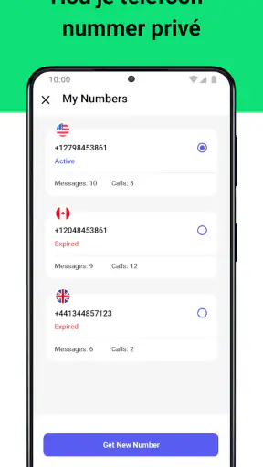 Tweede telefoonnummer krijgen screenshot