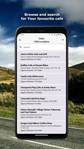 U.K. Biker Cafes screenshot