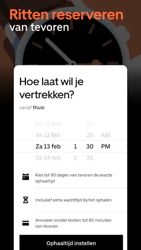 Uber - Vraag een rit aan screenshot