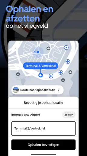 Uber - Vraag een rit aan screenshot