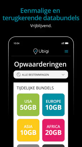 Ubigi: Reis-eSIM & dataplan screenshot