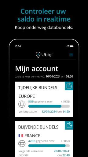 Ubigi: Reis-eSIM & dataplan screenshot