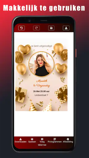Uitnodiging Maken Verjaardag screenshot