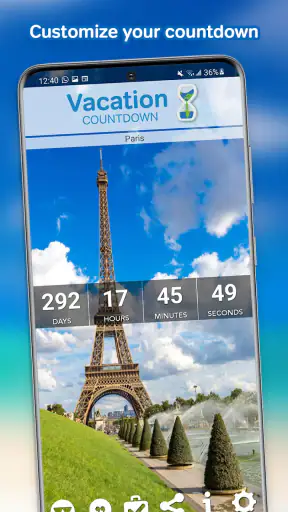 Vakantie Countdown App screenshot