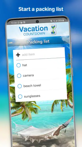 Vakantie Countdown App screenshot