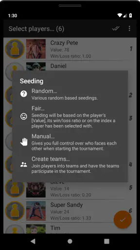 versus tournament screenshot