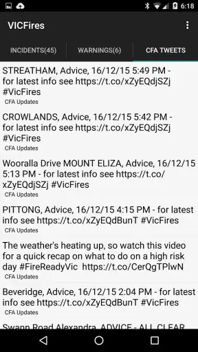VICFires screenshot