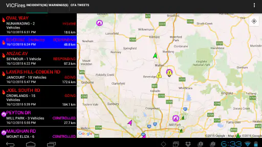 VICFires screenshot