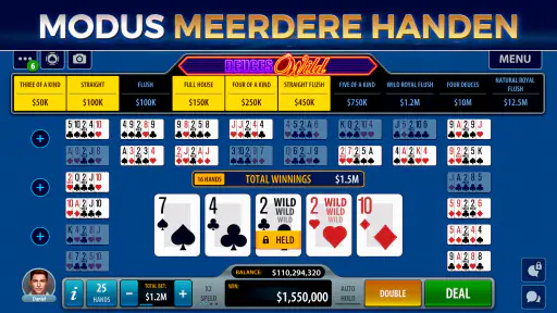 Video Poker van Pokerist screenshot