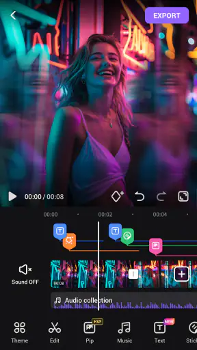 Videomaker met muziek, Foto screenshot