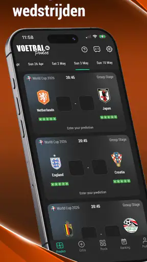 Voetbalpoules screenshot