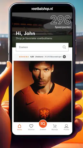 Voetbalshop screenshot