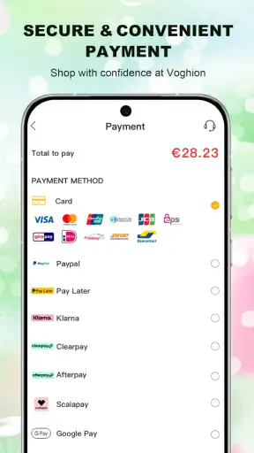 Voghion - Online shopping app screenshot