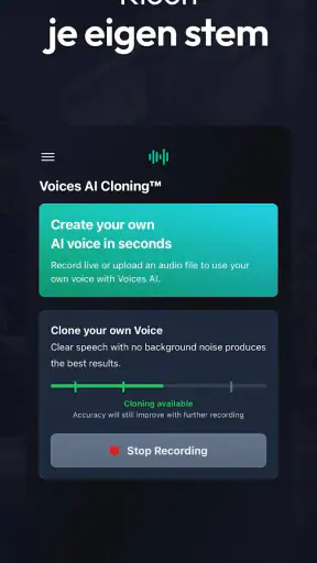 Voices AI: Stemvervormer screenshot
