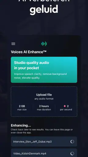Voices AI: Stemvervormer screenshot