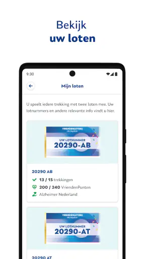 VriendenLoterij App screenshot