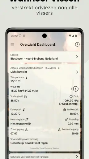 Wanneer Vissen - Visserij-app screenshot