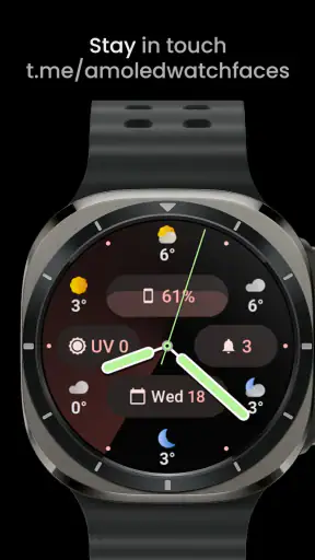 Weather Analog: Watch face screenshot