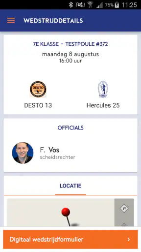 Wedstrijdzaken screenshot