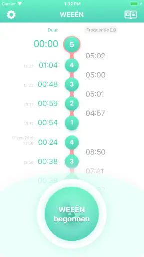 Weeën Timer 9m - Zwangerschap screenshot