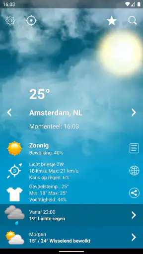 Weer Nederland XL PRO screenshot