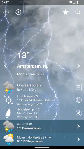 Weer Nederland XL PRO screenshot