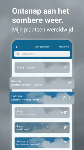 Weer & Radar met buienradar screenshot