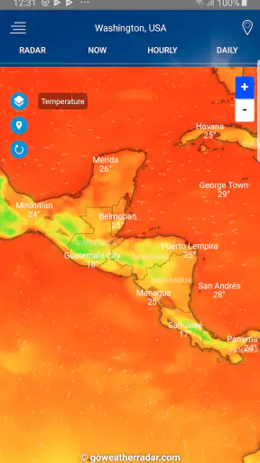 Weerradar screenshot