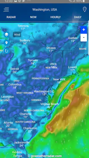 Weerradar screenshot