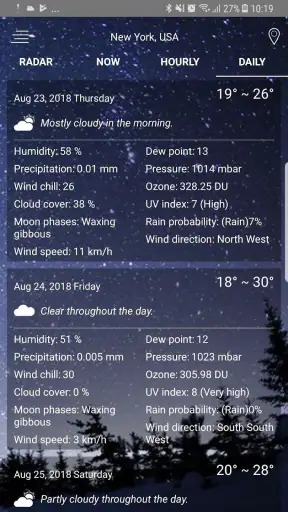 Weerradar screenshot