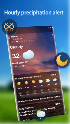 Weersvoorspelling - Widget screenshot